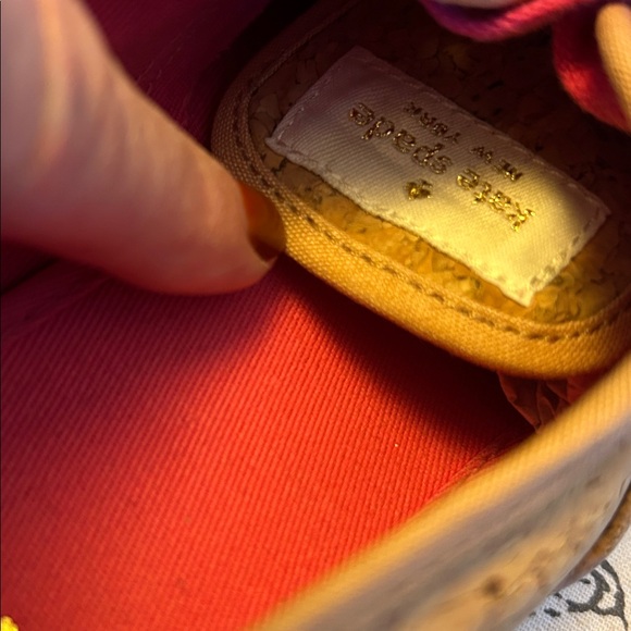 Keds x Kate Spade ♠️ New York Corkie Sneakers Pink Laces Patent Leather Toe Caps - Picture 4 of 16